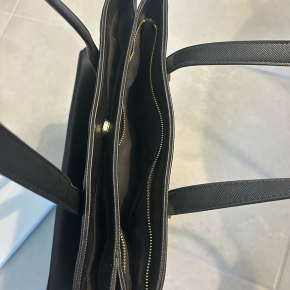 Tahari Black Metropolis Tote Handbag Purse Briefcase Professional 15x6x11. EUC - Picture 6 of 9
